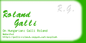 roland galli business card